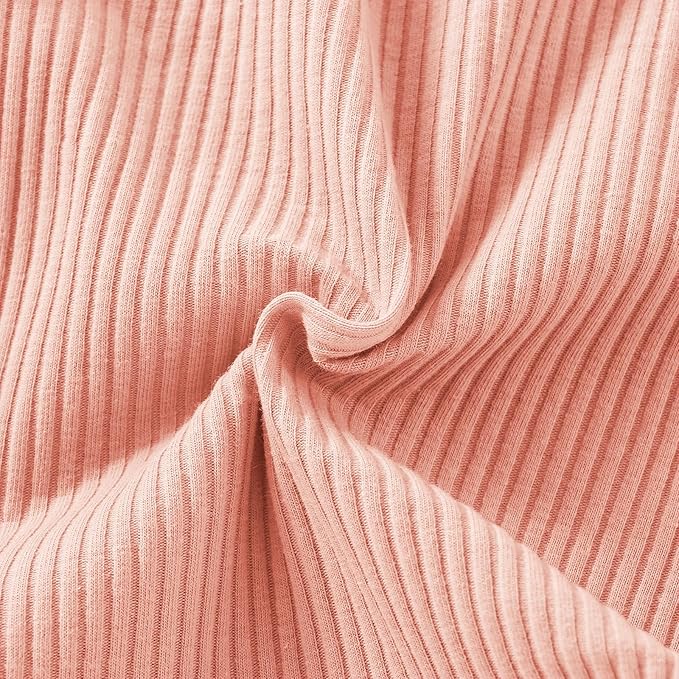 Baby Girl Clothes Newborn Infant Fall Winter Outifts Ribbed Ruffle Long Sleeve Romper Pant Outfit Set 3pcs 0-18Months
