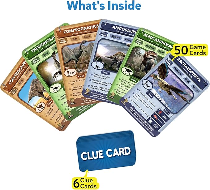 Skillmatics Card Game - Guess in 10 Dinosaurs, Perfect for Boys, Girls, Kids, and Families Who Love Toys, Travel Games, Gifts for Ages 8, 9, 10 & Up