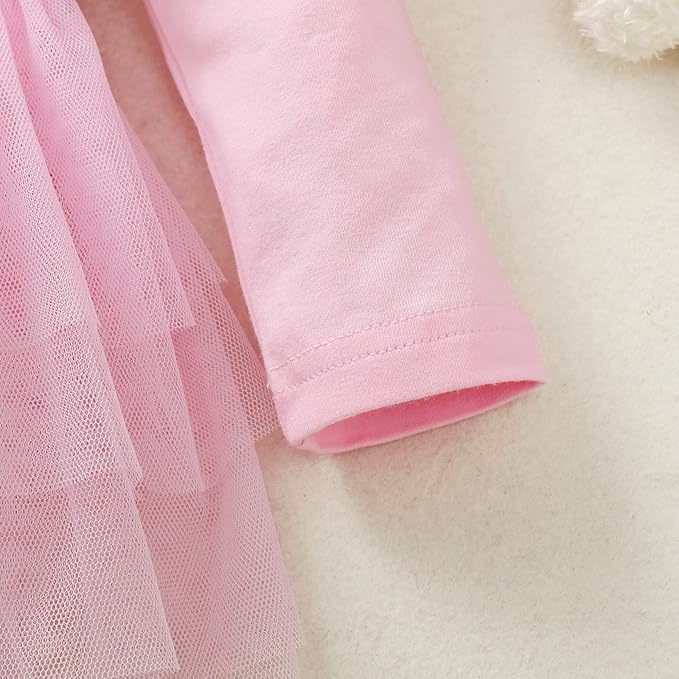 Baby Girl Ruffle Sleeve Romper Dress Outfit Newborn Princess Tulle Dresses Infant Jumpsuit Tutu Skirt Set Clothes