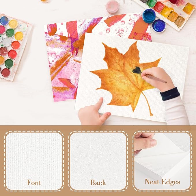 150PCS 9x6 Watercolor Paper Bulk, 140lb/300g Cold Press Thick Water Color Paper Pad for Kid Child Adult, White Art Paper for Drawing Painting Markers Gouache, Textured Cotton Paper Sheets