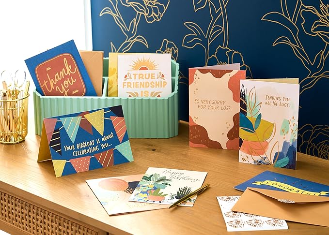 American Greetings 10-Count All Occasions Card Bundle with Envelopes- Birthday, Congrats, Support, Friendship, Thank You, and Sympathy