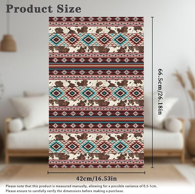 Aztec Recliner Headrest Protector Non Slip Chair Headrest Cover Wrinkle Resistant Recliner Backrest Cover Furniture Protector for Home Couch Loveseats Decoration