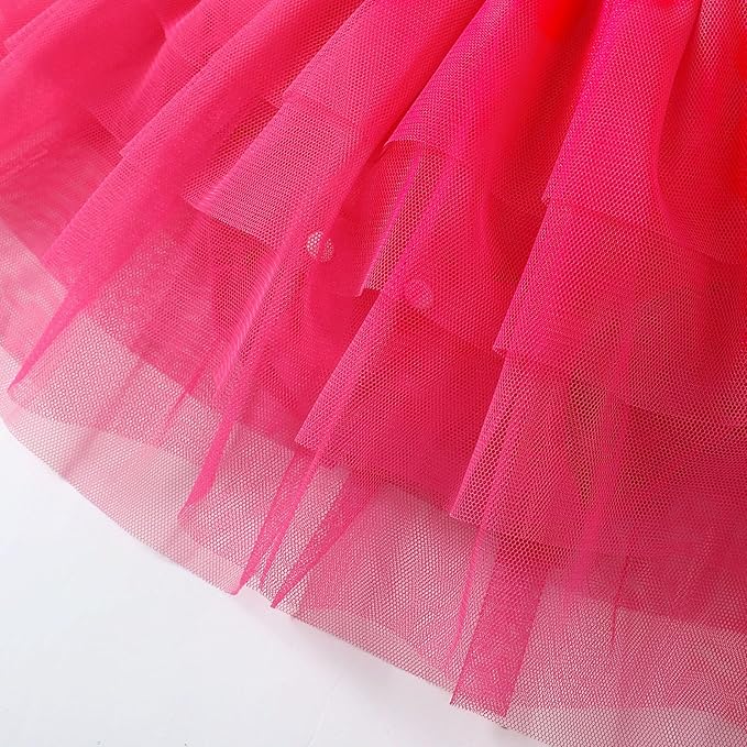 Baby Girl Ruffle Sleeve Romper Dress Outfit Newborn Princess Tulle Dresses Infant Jumpsuit Tutu Skirt Set Clothes
