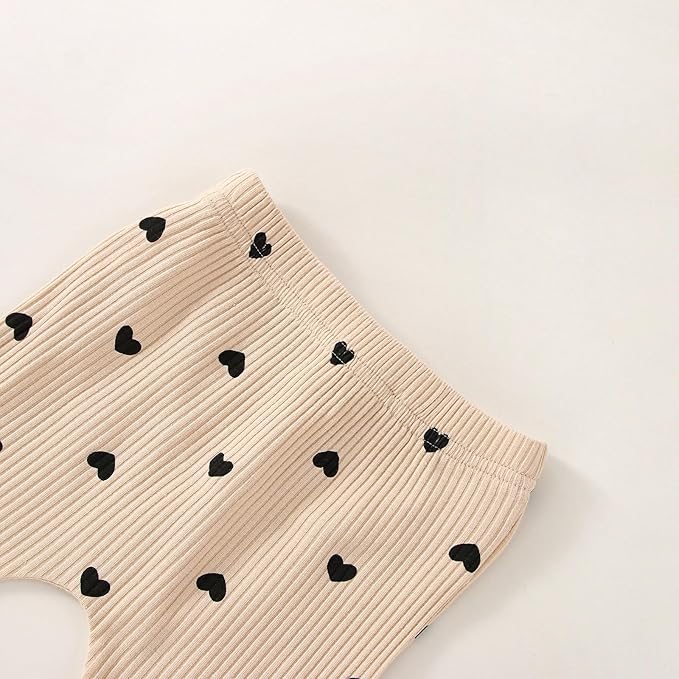 Baby Girl Clothes Newborn Infant Fall Winter Outifts Ribbed Ruffle Long Sleeve Romper Pant Outfit Set 3pcs 0-18Months