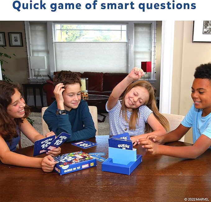Skillmatics Card Game - Guess in 10 Marvel, Perfect for Boys, Girls, Teens, Adults Who Love Avengers, Spiderman, Iron Man, Travel Game, Gifts for Ages 8, 9, 10 and Up
