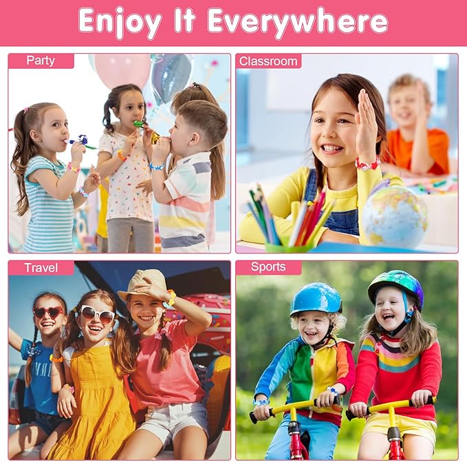 24 PCS Heart Pop Bracelets Its Valentines Day Gifts for Kids Valentine Day Party Favors Kids Fidget Toys Bulk Fidgets for Classroom Prizes Birthday Goodie Bag Stuffers Sensory Toys Pack for Girls Boys