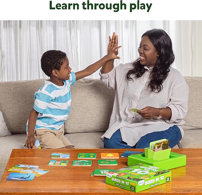 Skillmatics Card Game - Guess in 10 Junior Animals for Kids, Boys, Girls Who Love Board Games and Educational Toys, Travel Friendly for Ages 3, 4, 5, 6