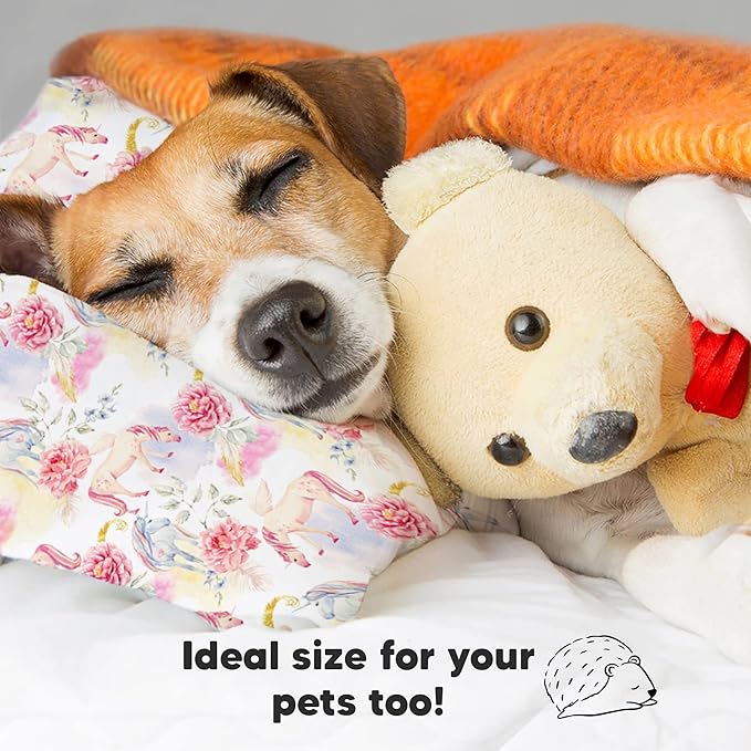 Toddler Pillow with Pillowcase - 13x18 My Little Dreamy Pillow, Organic Cotton Toddler Pillows for Sleeping, Kids Pillow, Travel Pillows, Mini Pillow, Nursery Pillow, Toddler Bed Pillow(Fantasy)