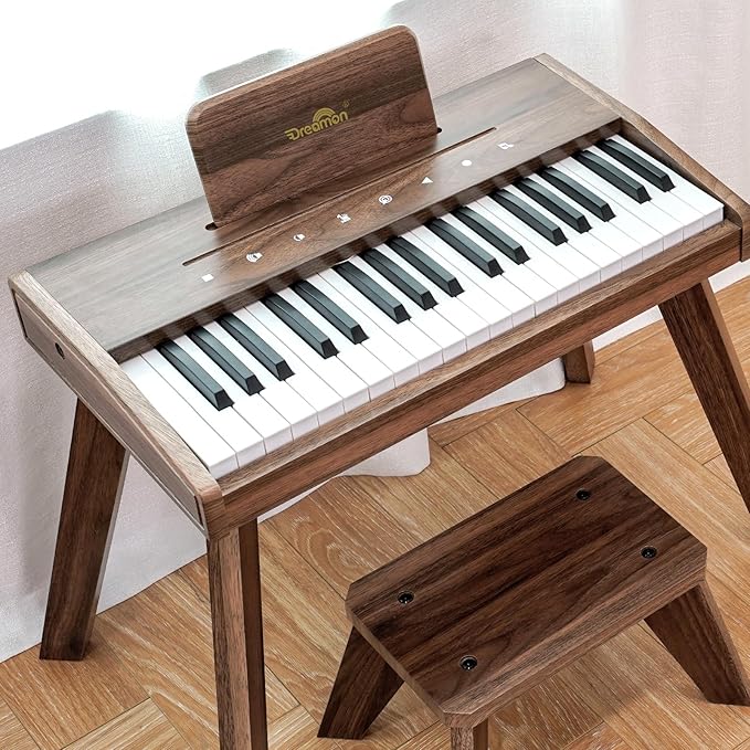 Dreamon Kids Digital Piano Keyboard, Music Educational Instrument Toy, Wood Piano for 3+ Girls and Boys, Christmas & Birthday Gifts for Kids Ages 6-12 Years Old