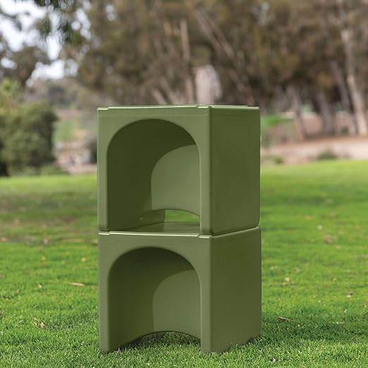 ECR4Kids Tri-Me 3-In-1 Cube Chair, Kids Furniture, Hunter Green