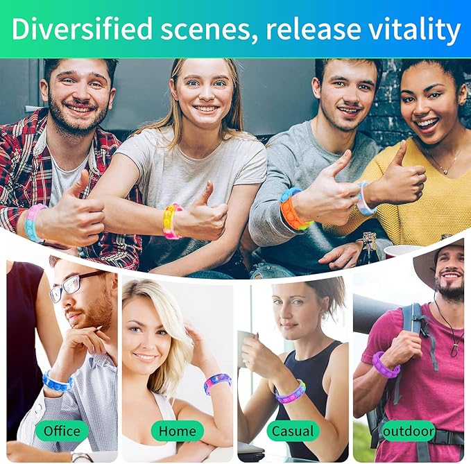 40Pcs Pop Fidget Bracelets Toys,Christmas Party Favors,Bubble Bracelets,Stress Anxiety Relief Sensory Toys for Kids Adults ADHD ADD Autism,Classroom Exchange Gifts,Birthday Gifts,Game Prizes