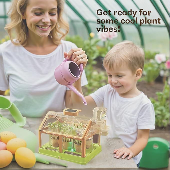 Kids Plant Growing Kit: Terrarium Kit for Kids,Science STEM Toy & Craft Growing Kits for Ages 4-8 Birthday Easter Gifts for Girls 4, 5, 6, 7, 8, Year Old - Gardening Set Toys