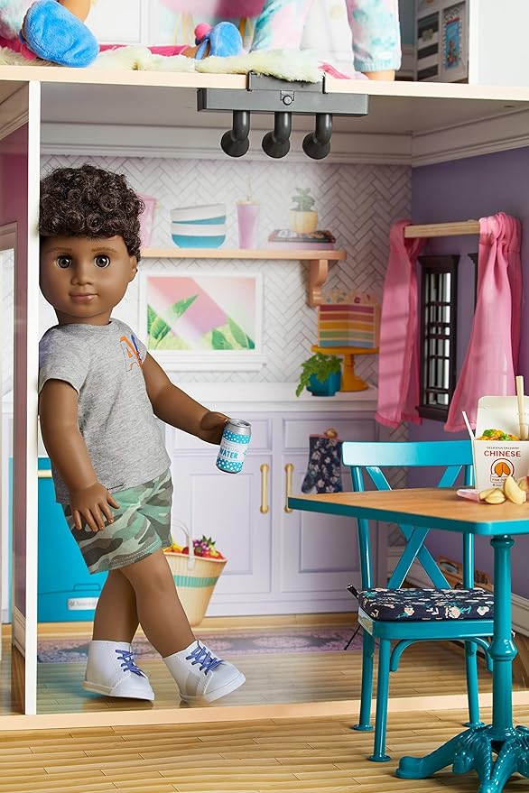 American Girl Truly Me 18-inch Doll #113 with Brown Eyes, Dark-Brown Hair, Deep Skin, Shorts and T-shirt, For Ages 6+