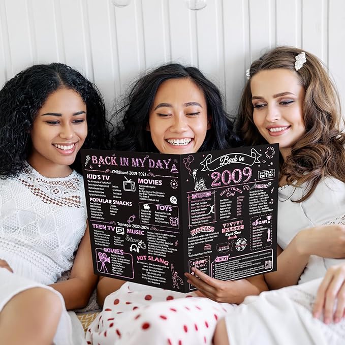 16th Birthday Card for Girls Her, Jumbo 3D Pop Up Sweet 16th Birthday Gifts Cards, Back In 2009 Happy 16 Year Old Birthday Decorations Cards Card for Daughter Granddaughter, Rose Gold