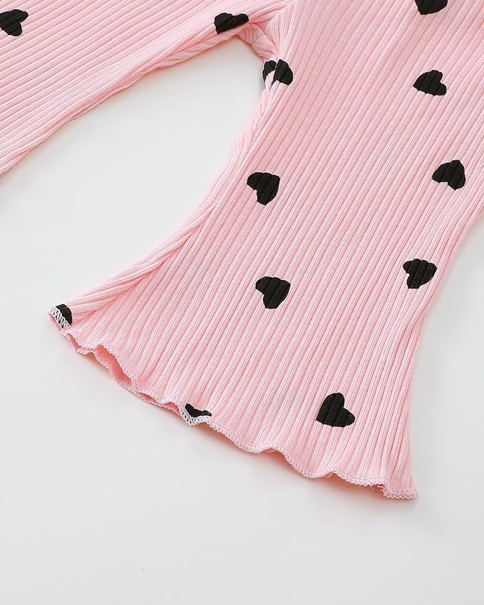 SUNNY PIGGY Newborn Baby Girl Clothes Infant Girls Outfits Ruffle Long Sleeve Romper Pants Set with Headband