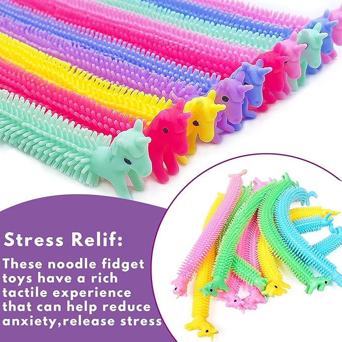 20 Pack Stretchy String Fidget Toys,Sensory Fidget Stretch Toys,Sensory Noodle Strings for Kids Adults Stress Relief,Party Favors