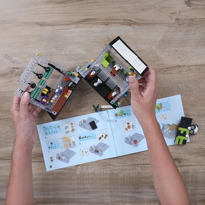 532pcs City Street Coffee Shop Building Blocks - Friend House Building Set, STEM Creative House Model, Great Present for Kids Boys Girls Ages 6+