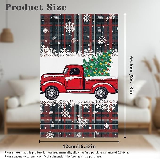 Christmas Decor Truck Recliner Headrest Protector Wear Resistant Head Rest Cover for Recliner Soft Sofa Arm and Head Protectors for Home Couch Loveseats Decoration 2pcs