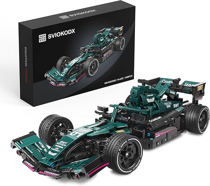 F1 Racing car technic Building Sets,Formula 1 Model Cars ,1:12 MOC Sports car Building Blocks,Collectible Kits for Kids 8+ and Adults (Green)(1089 Pieces Bricks)