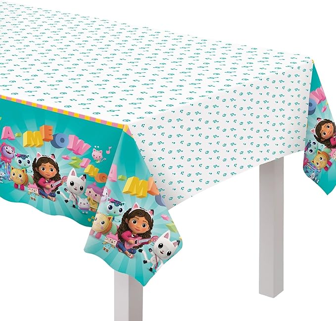 amscan Gabby's Dollhouse Plastic Party Table Cover - 54" x 96" | Multi-color | 1 Pc.