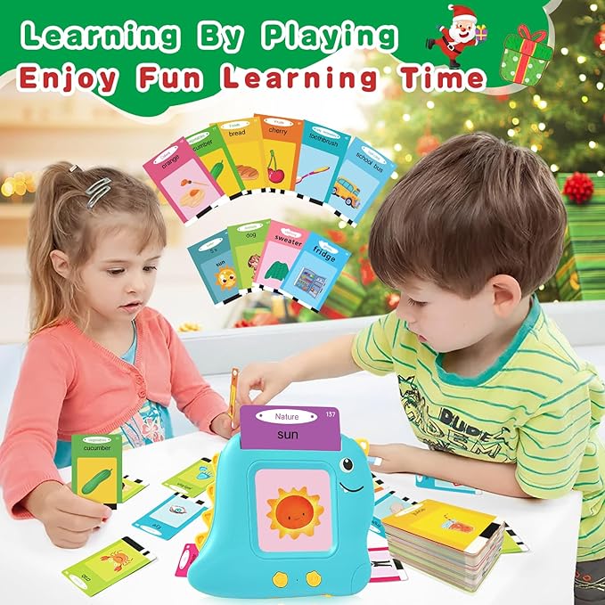 510 Words Pocket Speech Talking Flash Cards - Montessori Speech Buddy Early Learning Speech Buddy Flashcards for Toddlers, Audible Educational Device Speech Therapy Materials Development Sensory Toys