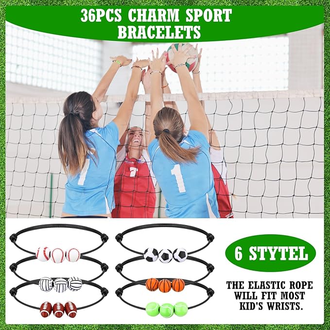 144 Pcs Valentine's Day Sports Gift Cards Valentines Party Favors Sports Greeting Cards with Stress Balls Bracelet Favors for Valentines Sports Team