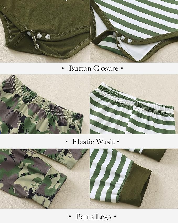 Newborn Baby Boy Clothes Infant Boys Outfits Romper 2-Pack Cute Baby Boy Pants Set Hat 0 3 6 9 12 18 Months