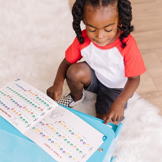 Melissa & Doug Learn-to-Play Piano With 25 Keys and Color-Coded Songbook - Blue
