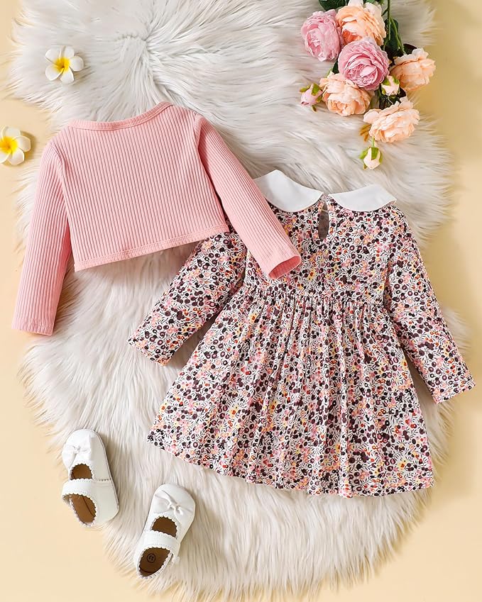 Mioglrie Toddler Baby Girl Dress Fall Winter Outfits Coat Baby Girls Dresses 6 9 12 18 24 Months 2t 3t Girl Clothes