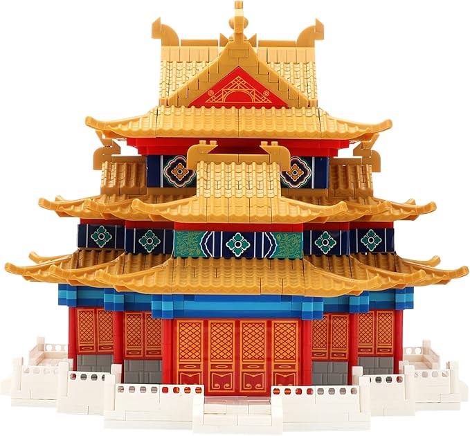 Architecture Building Sets for Adults Micro Mini Blocks, Turret of Palace Building Bricks Set for Kids, Chinese Architecture Kits Creative Present for Ages of 14+(2460PCS)