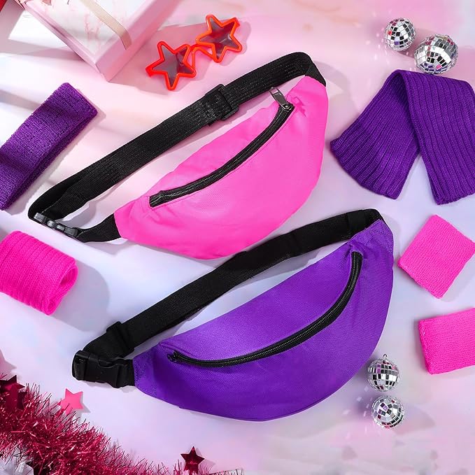 Giegxin 2 Set 80s Leg Warmers Set for Girls Kids Neon Ribbed Knit Leg Warmers Fitness Headband Wristbands for Cosplay Party