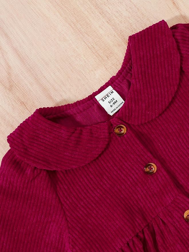 Mioglrie Toddler Baby Girl Dress 2T 3T 6 12 18 24 Months Fall Winter Clothes Outfits Dresses with Cute Satchel for Baby