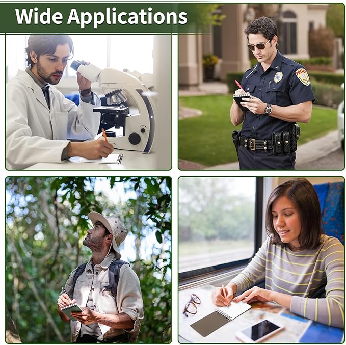 3 Pack Waterproof Notebook, 3 x 5 Pocket Notepad, All Weather Small Pocket Notebook Stone Paper, Mini Spiral Notepad Police Notepad 100 Lined Pages for Outdoor Office