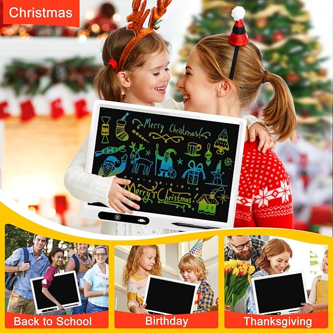 22 Inch LCD Writing Tablet, Large Doodle Board for Kid with 2pens and Adjustable Bracket,Educational Learning Toys Christmas Birthday Gifts for Kids Adults Home School