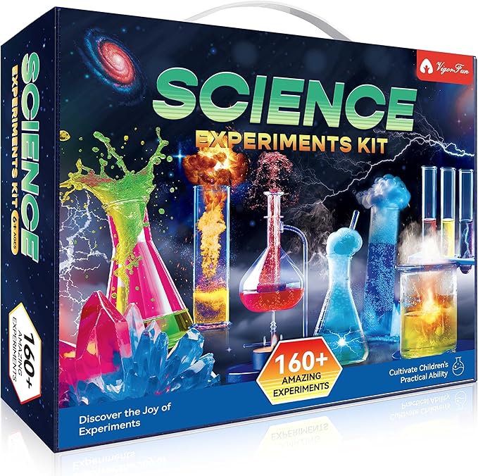 160+ Experiments Science Kit for Kids Ages 3 4 5 6 7 8, STEM Toys for 9-12 Year Old Boys Girls, Educational Chemistry Physical Learning Set for Kids Birthday Ideas