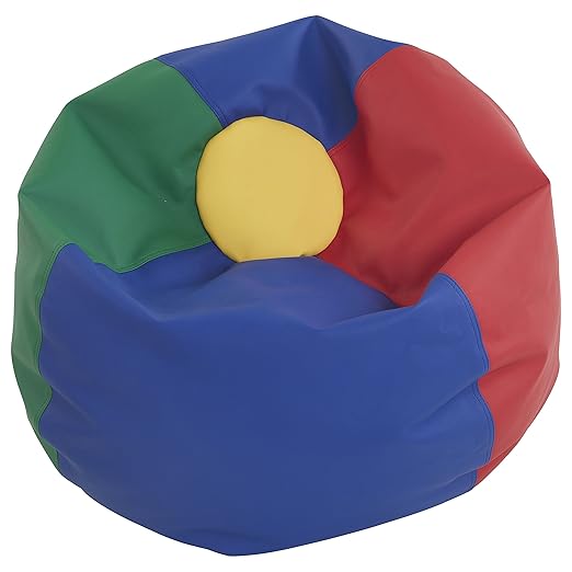 Factory Direct Partners 10478-AS SoftScape Classic 35" Junior Bean Bag Chair, Furniture for Kids, Libraries or Home - Assorted