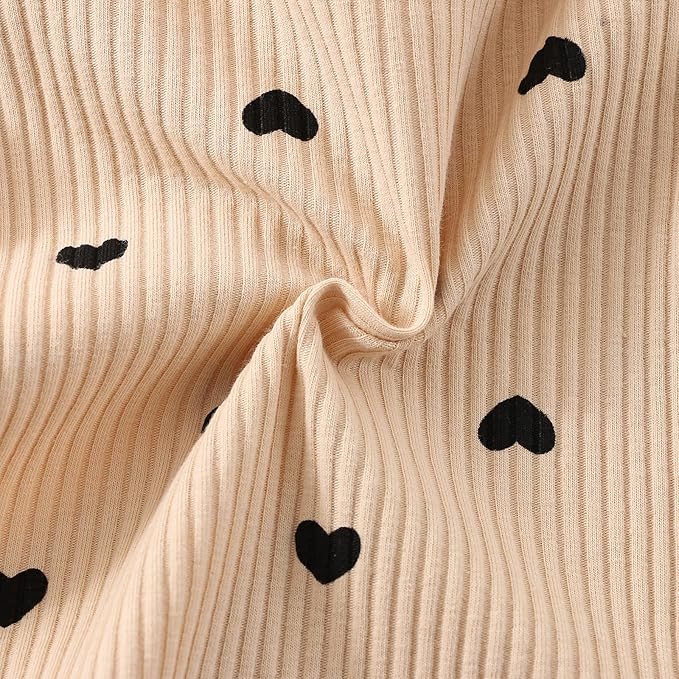 Baby Girl Clothes Newborn Infant Fall Winter Outifts Ribbed Ruffle Long Sleeve Romper Pant Outfit Set 3pcs 0-18Months