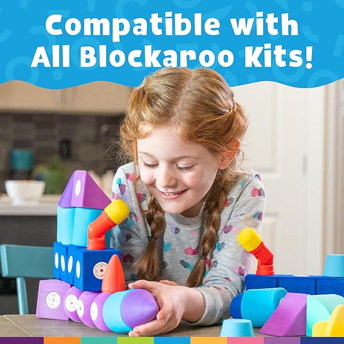 Magnetic Foam Bath Building Blocks - 50-Piece Trunk Set, Preschool Toys, Bathtub Toys, Sensory Toys, Engineering Toys for Kids 3-5