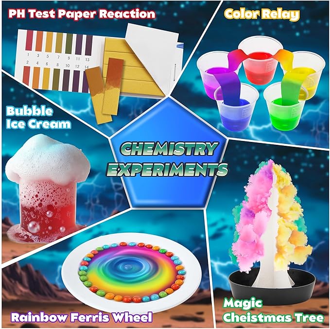 160+ Experiments Science Kit for Kids Ages 3 4 5 6 7 8, STEM Toys for 9-12 Year Old Boys Girls, Educational Chemistry Physical Learning Set for Kids Birthday Ideas