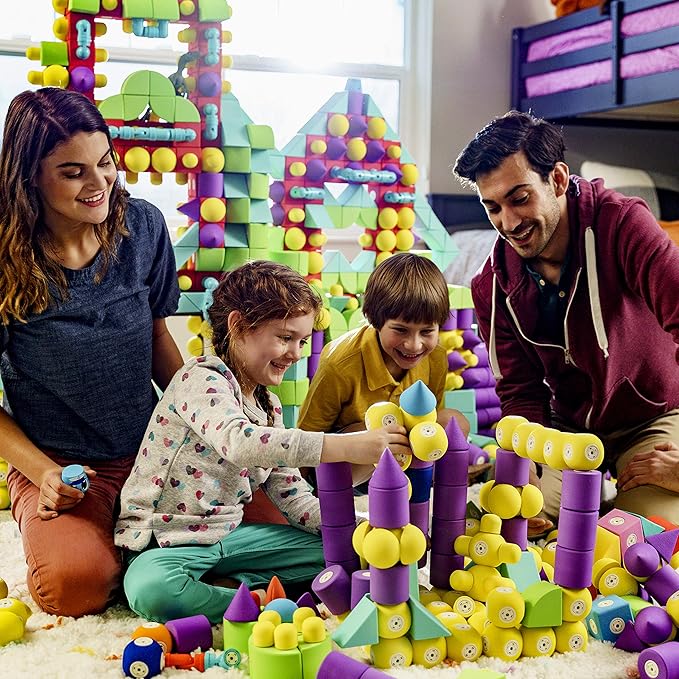 Magnetic Foam Blocks – STEM Preschool Toys for Children, Toddlers, Boys and Girls, The Ultimate Bath Toy – 50 Piece Set, Bath Building Blocks, Engineering Toys for Kids 3-6