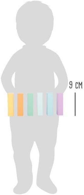 Small Foot- 50 Pastel Wooden Building Block Playset- Stacking Toys for Boys and Girls Ages 12+ Months-Montessori-Perfect for Birthdays and Holidays