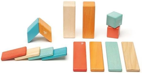 14 Piece Tegu Magnetic Wooden Block Set, Sunset