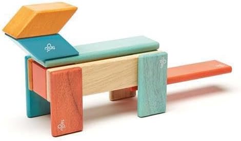 14 Piece Tegu Magnetic Wooden Block Set, Sunset