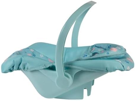 Adora Baby Doll Car Seat with with Removable Seat Cover - Machine Washable, Fits Most Dolls & Plush Animals Up To 20”, Birthday Gift For Children Ages 2+ - Blue Flower Power