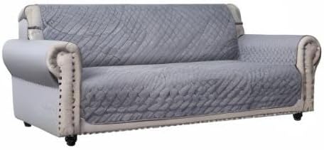 Ameritex Couch Sofa Slipcover 100% Waterproof Nonslip Quilted Furniture Protector Slipcover for Dogs, Children, Pets Sofa Slipcover Machine Washable (Light Grey, 78")