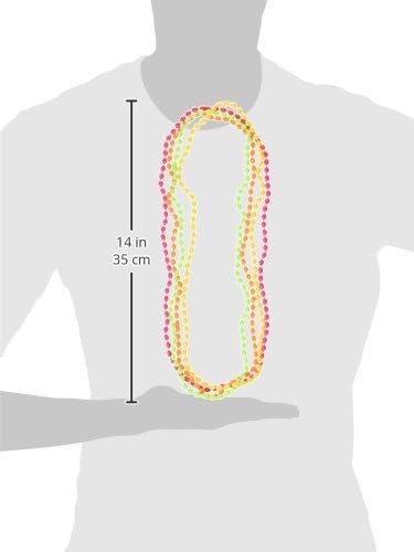 Amscan Neon Bead Necklaces - 30" - Stylish & Fun Accessory Perfect For Costume Parties, Festivals, School Events & More