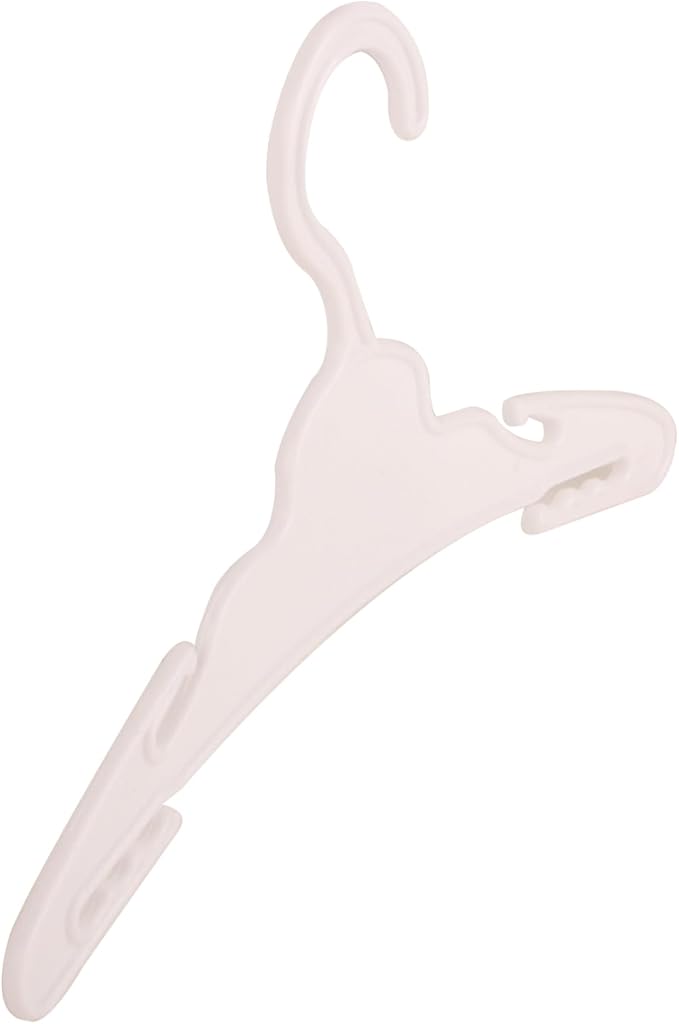 20 Pcs Doll Hangers for 18 inch Doll Clothes, White Doll Hangers, Sturdy Doll Hangers Accessories, Work Great with Rod Less Than 1/2 inch Diameter, Made of Safe ABS Plastic