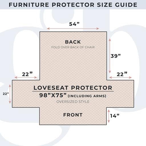Great Bay Home Patchwork Scalloped Printed Furniture Protector Stain Resistant Loveseat Cover (Loveseat, Navy)
