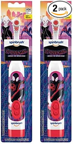 Arm & Hammer Kid’s Spinbrush Spiderman Powered Toothbrush, 1 Count (Pack of 2)