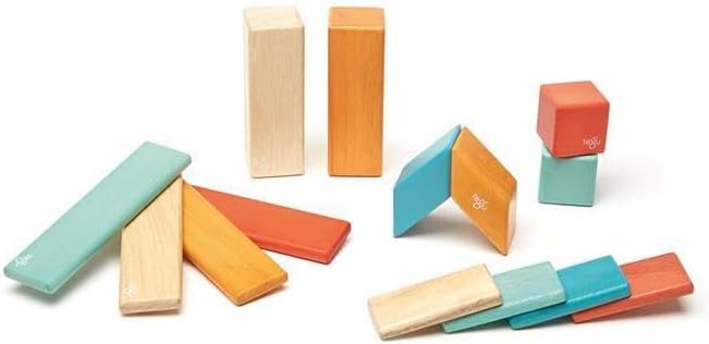 14 Piece Tegu Magnetic Wooden Block Set, Sunset